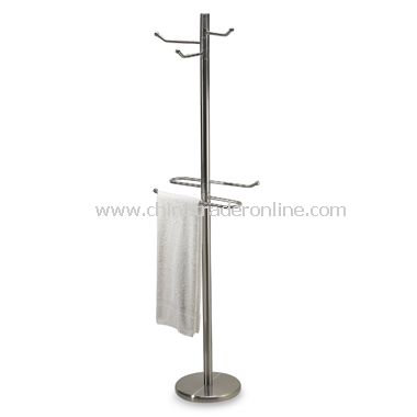 Satin Nickel Swiveling Towel and Robe Valet from China