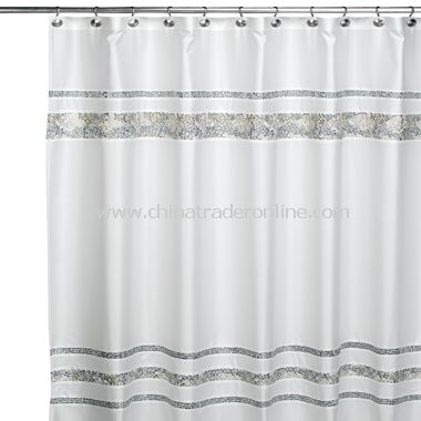 Spa Tile Fabric Shower Curtain