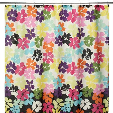 Steve Madden Dahlia Fabric Shower Curtain