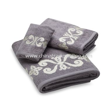 Sutton Place Gray Bath Towels, 100% Cotton from China