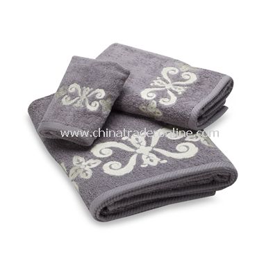 Sutton Place Gray Bath Towels, 100% Cotton