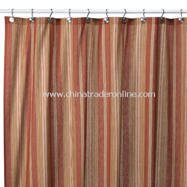 Baja Stripe Tuscan Fabric Shower Curtain