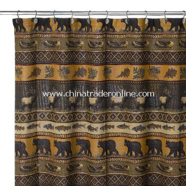 Croscill Caribou Fabric Shower Curtain from China