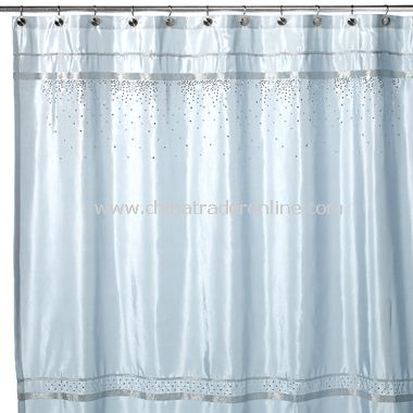 Croscill Glow Fabric Shower Curtain - Aqua