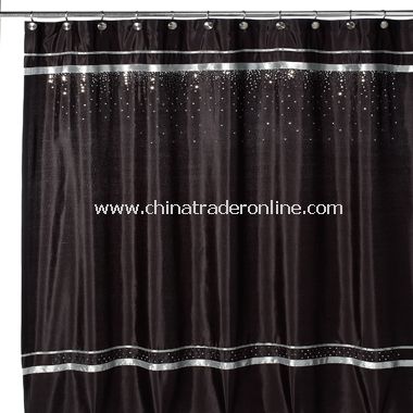 Croscill Glow Fabric Shower Curtain - Black