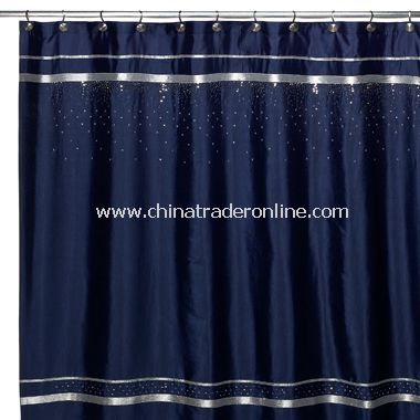 Croscill Glow Fabric Shower Curtain - Navy