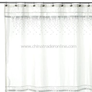 Croscill Glow Fabric Shower Curtain - White