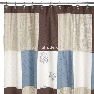 Fleur Chinon Fabric Shower Curtain from China