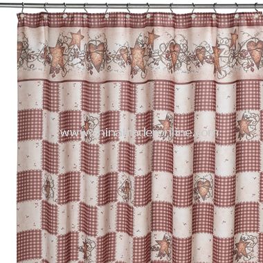 Hearts & Stars Shower Curtain from China