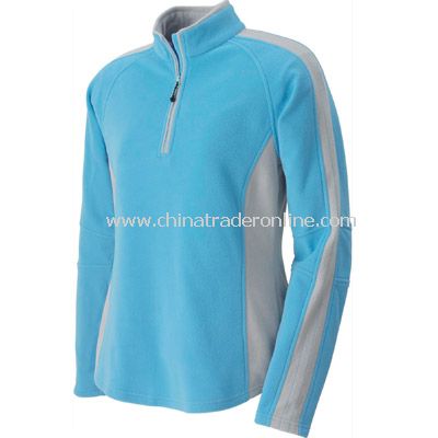 Ladies Recycled Polyester Half Zip Fleece Top