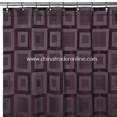 Metro Amethyst Fabric Shower Curtain by Croscill
