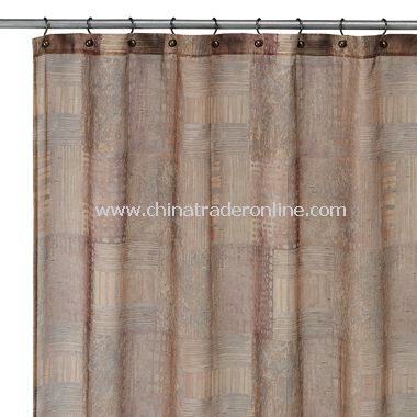 Minerale Copper Fabric Shower Curtain by Croscill