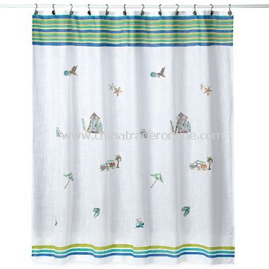 Ocean Surf Fabric Shower Curtain by Croscill from China