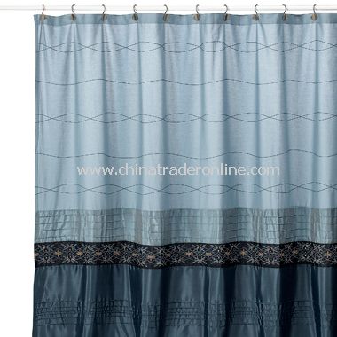 Romana Blue Fabric Shower Curtain