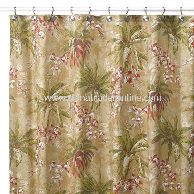 Viscaya Fabric Shower Curtain by Tommy Bahama, 100% Cotton, 230 Thread Count from China