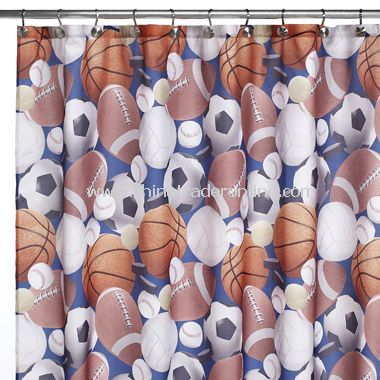 All Sports Fabric Shower Curtain from China