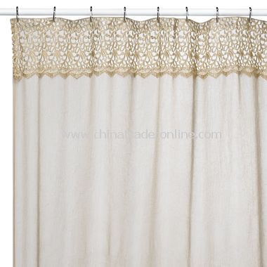 Bali Hai Antique Fabric Shower Stall Curtain