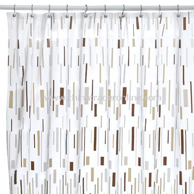 Bars Beige Shower Curtain