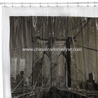 Brooklyn Bridge, New York City Vinyl Shower Curtain