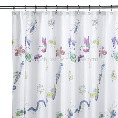 Bugs & Leaves Shower Curtain