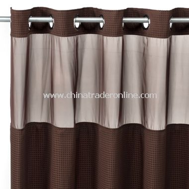 Fabric Shower Curtain and Liner Set