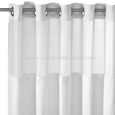 Fabric Shower Curtain and Liner Set