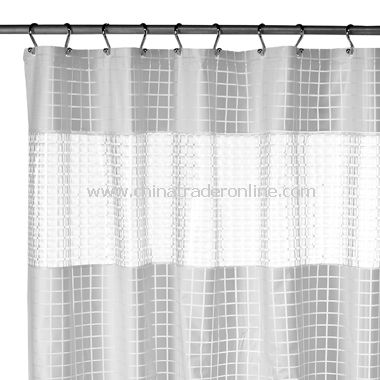 H2O White EVA Vinyl Shower Curtain