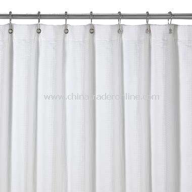 Hotel Reversible Terry White Shower Curtain from China