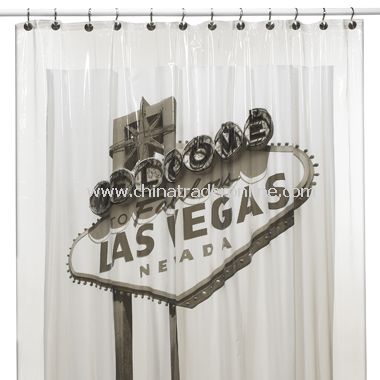 Las Vegas Vinyl Shower Curtain from China