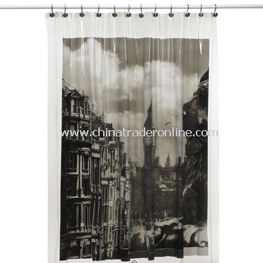 London Vinyl Shower Curtain