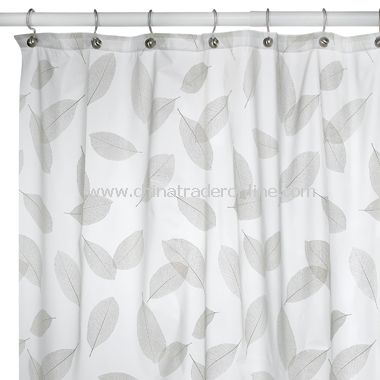 Modern Leaf Peridot Shower Curtain