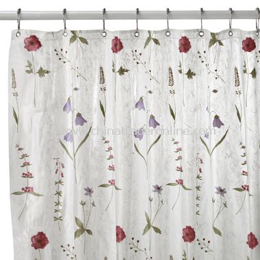 Poppies Vinyl Shower Curtain from China