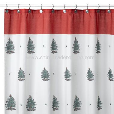 Spode Christmas Tree Fabric Shower Curtain from China