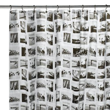 Surfer Vinyl Shower Curtain from China