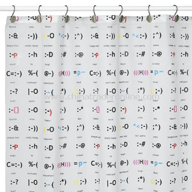 Text Talk Vinyl Shower Curtain