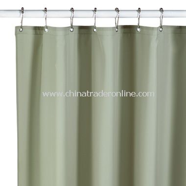 Hotel Sage Fabric Shower Curtain Liner