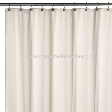 Hotel Solid Weave Ecru Shower Liner