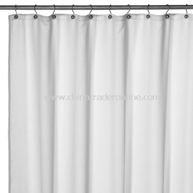 Hotel Solid Weave White Shower Liner