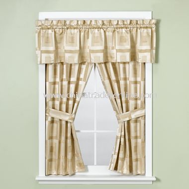 Metro Ivory Bathroom Window Valance from China