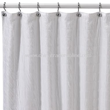 Parachute White Fabric Shower Curtain