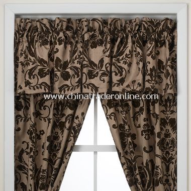 Rosewood Brown Window Valance by Nicole Miller from China