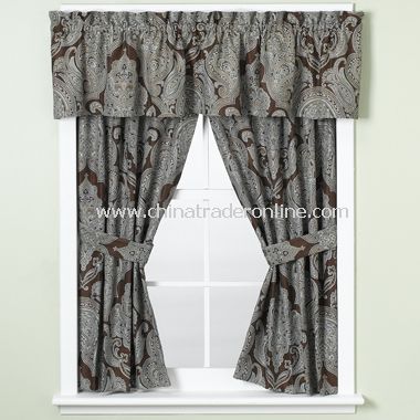 Royalton Chocolate Bathroom Window Valance from China