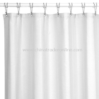 Weston White Fabric Shower Curtain