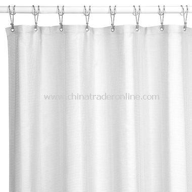 Weston White Fabric Shower Curtain from China