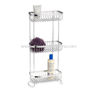 Axis Polished Chrome 3-Shelf Bath Tower from China