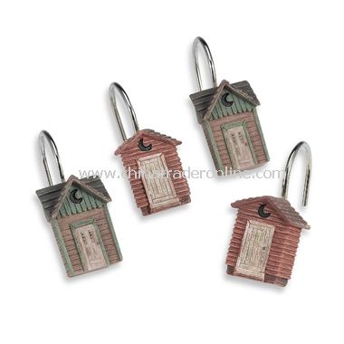 Outhouses Shower Curtain Hooks (Set of 12)