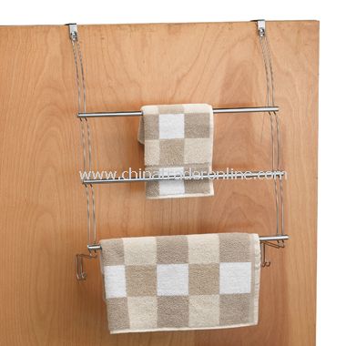 Chrome Over-the-Door Towel Organizer