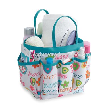 Fabric Shower Tote - Peace