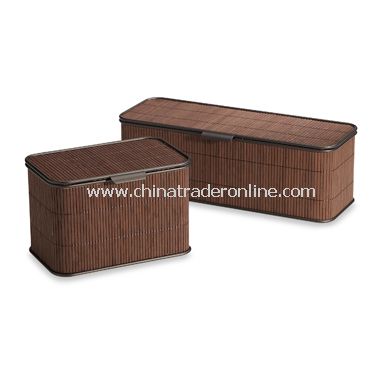 Formbu Bamboo Espresso Toilet Tissue Box with Lid