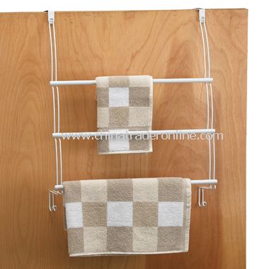 White Over-the-Door Towel Organizer